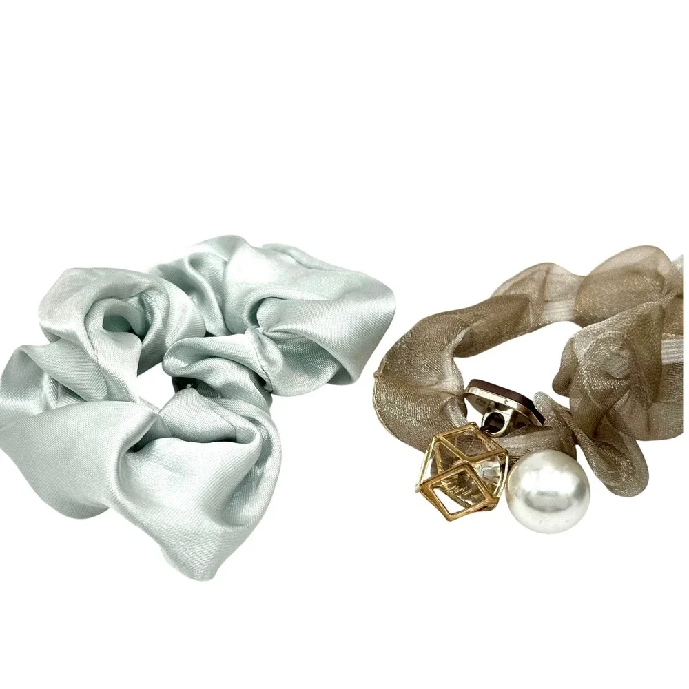 New Women's Hair Accessories Lot 16pcs – Scrunchies, Hair Ties, Earrings & Clips